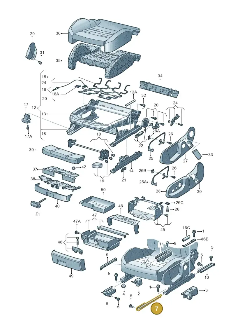 8E0881348D4PK — Audi A4/S4/Av./qu. (2001-2004) diagram 249881000, position 7