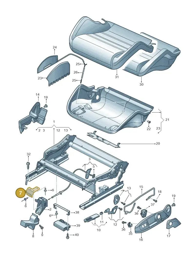 8E0881546 — Audi RS4 Av. qu. 4.2 (2012-2015) diagram 473881300, position 7