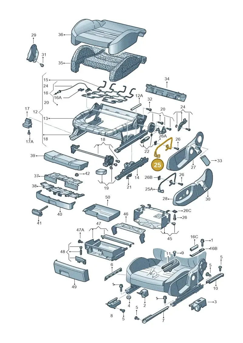 8E0881559 — Audi A4/S4/Av./qu. (2001-2004) diagram 249881000, position 25