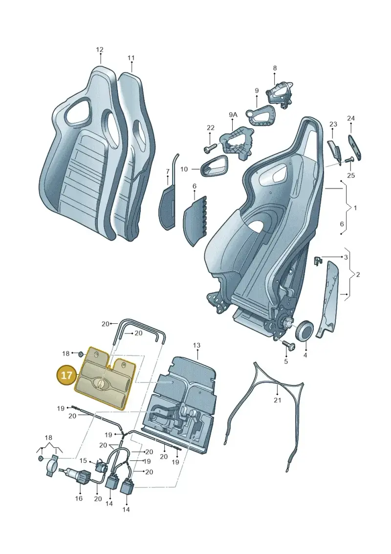 8E0881879A — Audi R8 qu. 5.2 (2012-2015) diagram 605881550, position 17