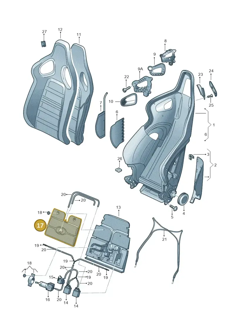 8E0881879A — Audi RS5 Cabrio (2012-2015) diagram 759881550, position 17