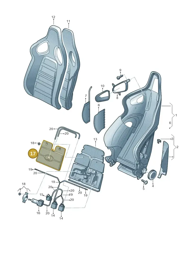 8E0881879A — Audi RS4 Av. qu. 4.2 (2012-2015) diagram 473881550, position 17