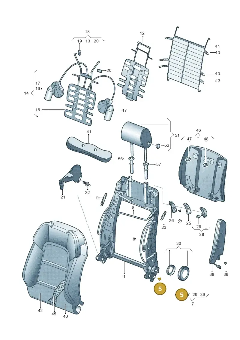 8E0881954 — Audi RS3 Sportback (2011-2012) diagram 412881500, position 5
