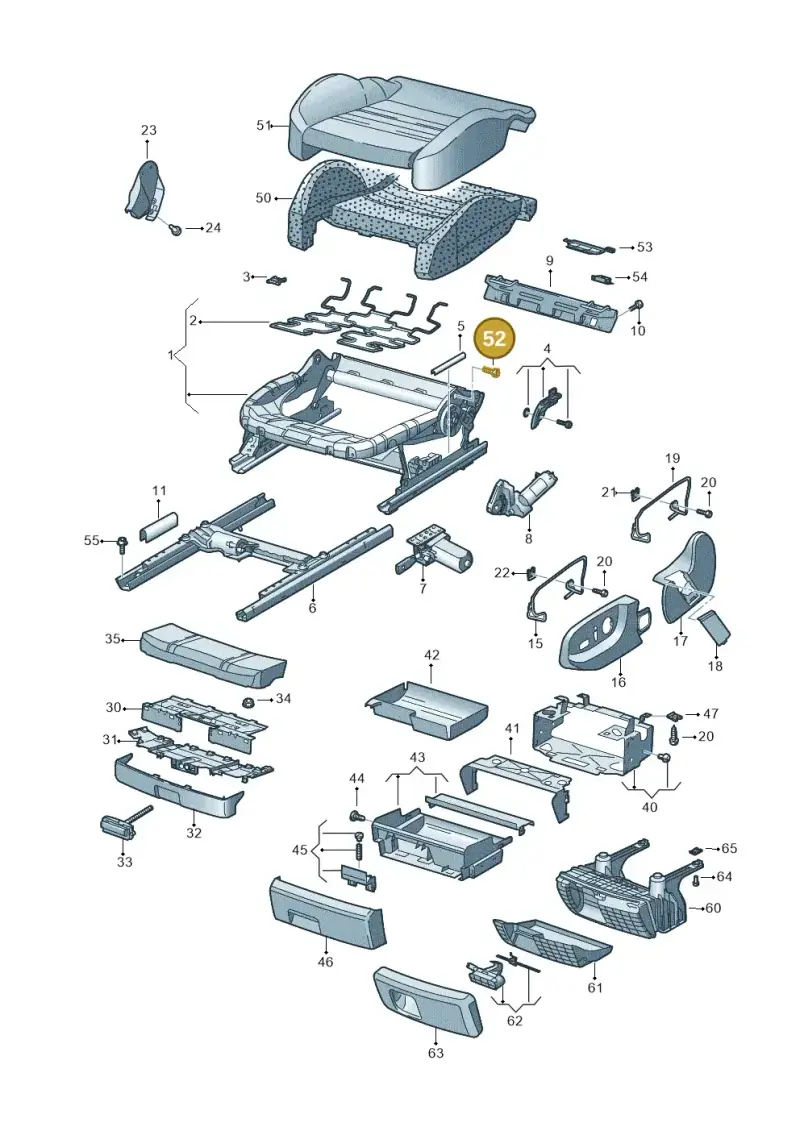 8E0881954 — Audi Q7 qu. 3.0 TDI (2009-2015) diagram 448881100, position 52