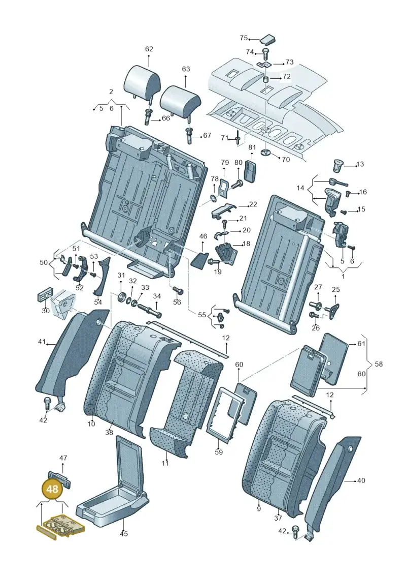 8E0885995C4PK — Audi A6 2.7 TDI (2008-2011) diagram 448885700, position 48