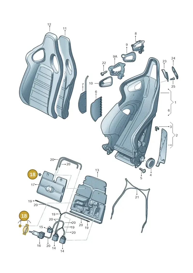 8E0898025A — Audi R8 qu. 5.2 (2012-2015) diagram 605881550, position 18