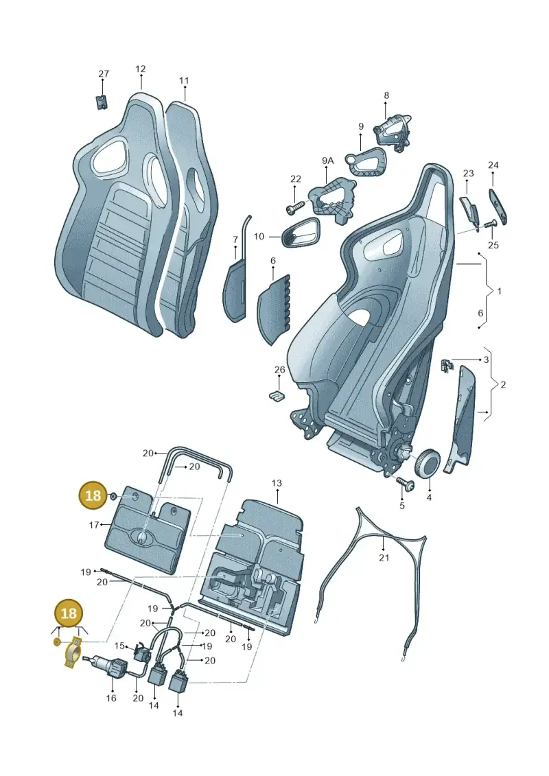 8E0898025A — Audi RS5 Cabrio (2012-2015) diagram 759881550, position 18