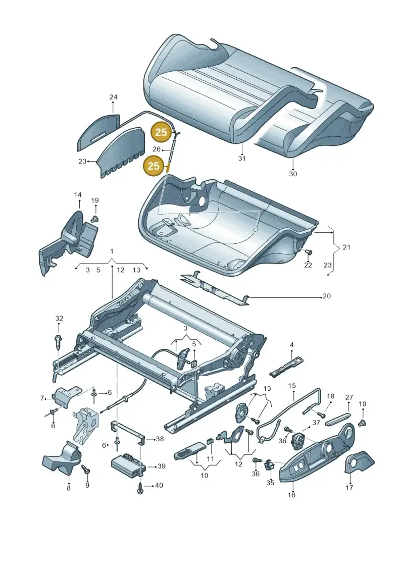 8E0898025B — Audi RS5 Cabrio (2012-2015) diagram 759881300, position 25
