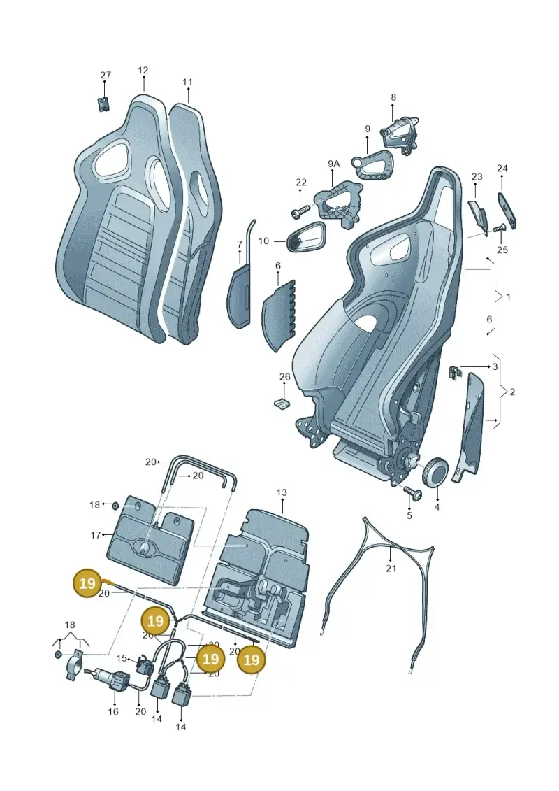 8E0898025B — Audi RS5 Cabrio (2012-2015) diagram 759881550, position 19