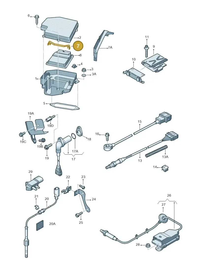 8E0907354 — Audi A4/S4 Cabrio./qu. 07> (2006-) diagram 249906100, position 7