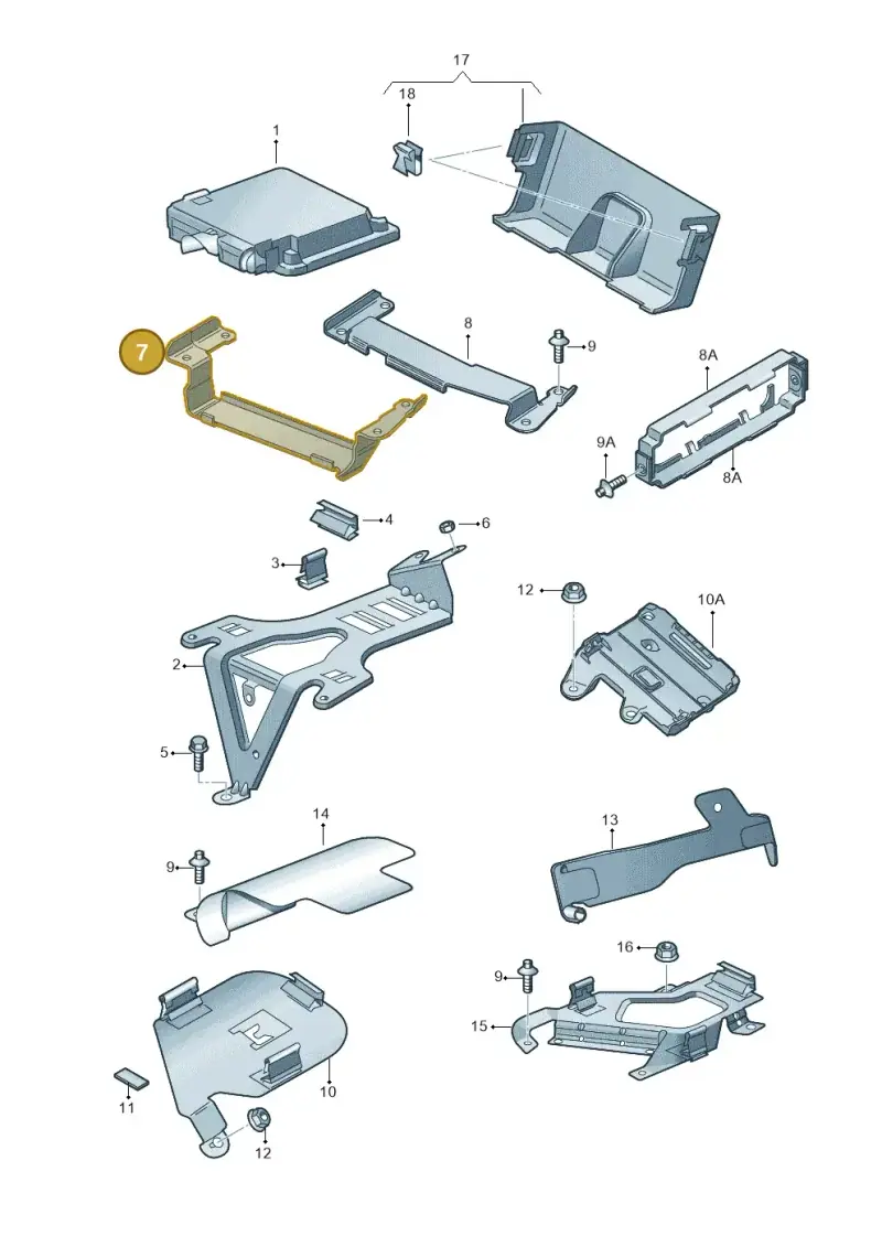 8E0907411J — Audi Q7 qu. 3.0 TDI (2009-2015) diagram 493906000, position 7