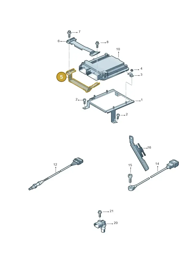 8E0907411J — Audi R8 qu. 5.2 (2012-2015) diagram 618906000, position 5