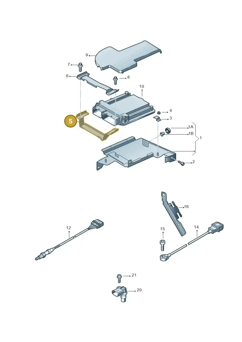 8E0907411J — Audi R8 qu. 5.2 (2012-2015) diagram 618906050, position 5