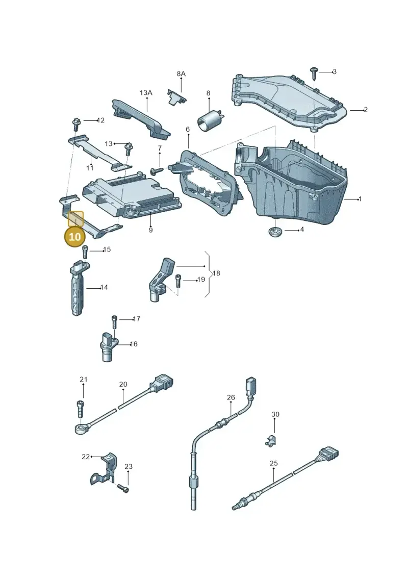 8E0907411J — Audi Q5 qu. 2.0 (2009-2018) diagram 687906000, position 10