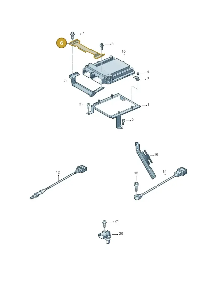 8E0907500J — Audi R8 qu. 5.2 (2012-2015) diagram 618906000, position 6