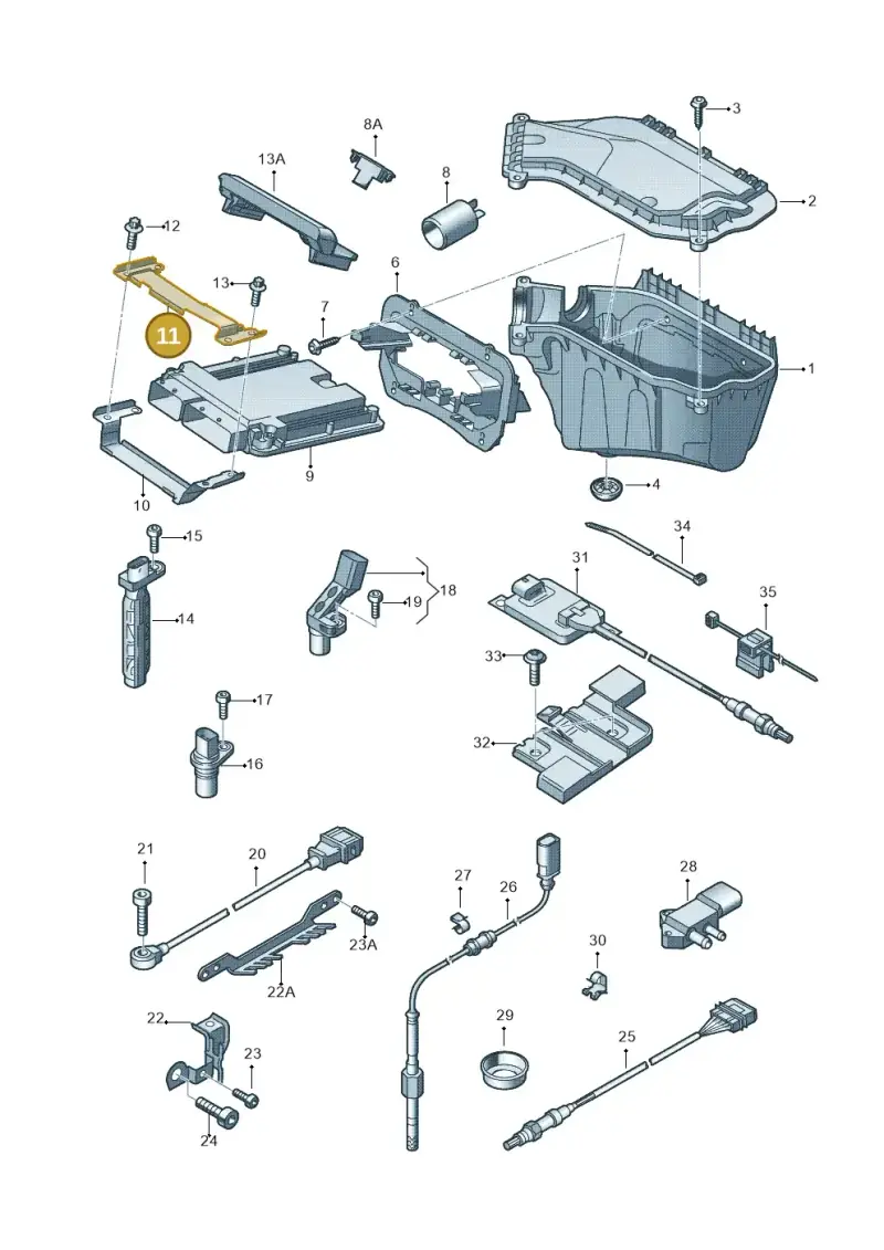 8E0907500J — Audi A4 Av. Allroad (2008-2016) diagram 620906000, position 11