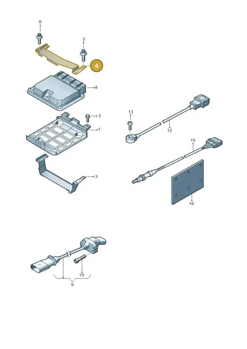 8E0907500J — Audi RS3 Sportback (2011-2012) diagram 676906000, position 4