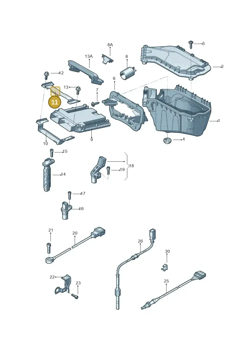 8E0907500J — Audi Q5 qu. 2.0 (2009-2018) diagram 687906000, position 11
