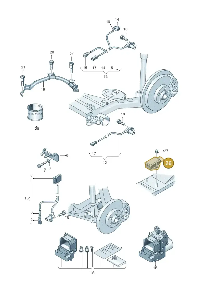 8E0907637A — Audi A4/S4 Cabrio./qu. (2002-2006) diagram 273927000, position 26