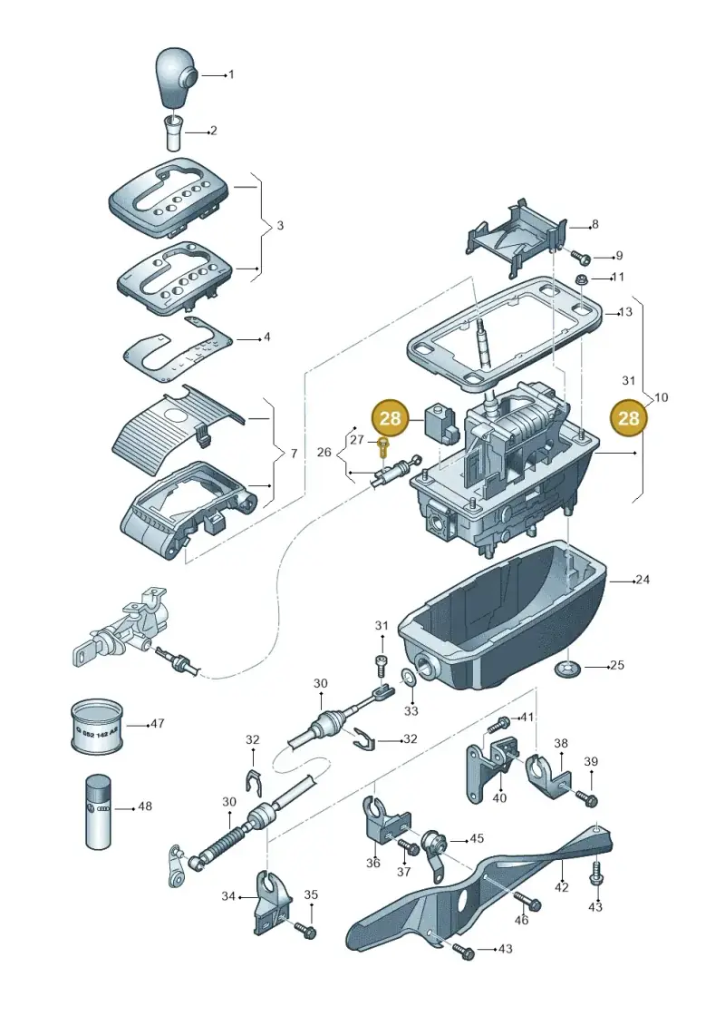8E0927353B — Audi A4/S4 Cabrio./qu. 07> (2006-) diagram 454713200, position 28