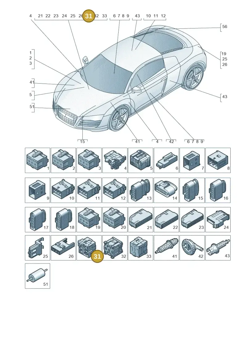 8E0937527 — Audi R8 qu. 5.2 (2012-2015) diagram 752971790, position 31