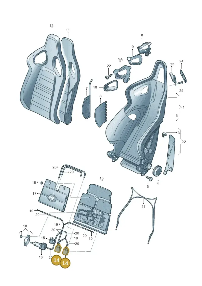 8E0959267 — Audi R8 qu. 5.2 (2012-2015) diagram 605881550, position 14
