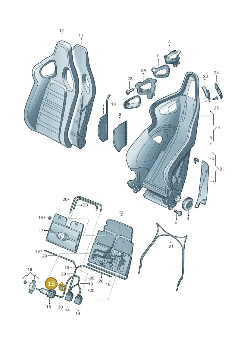 8E0959483 — Audi R8 qu. 5.2 (2012-2015) diagram 605881550, position 15