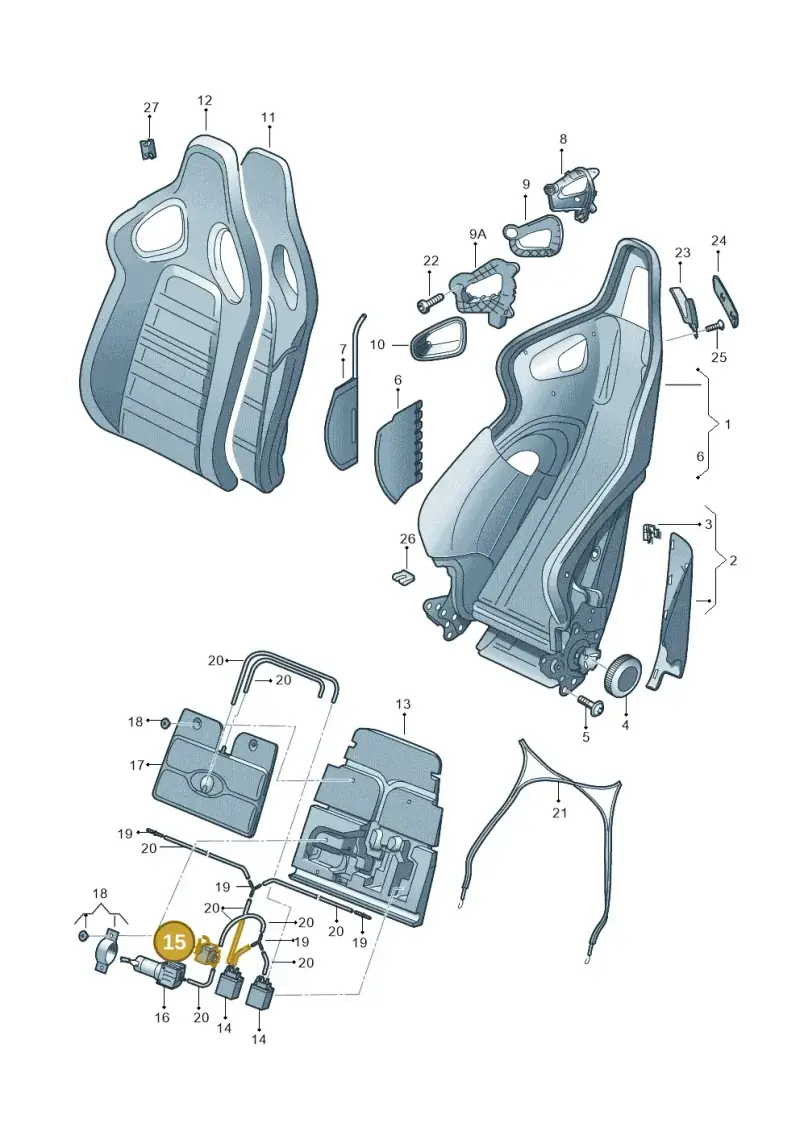 8E0959483 — Audi RS5 Cabrio (2012-2015) diagram 759881550, position 15