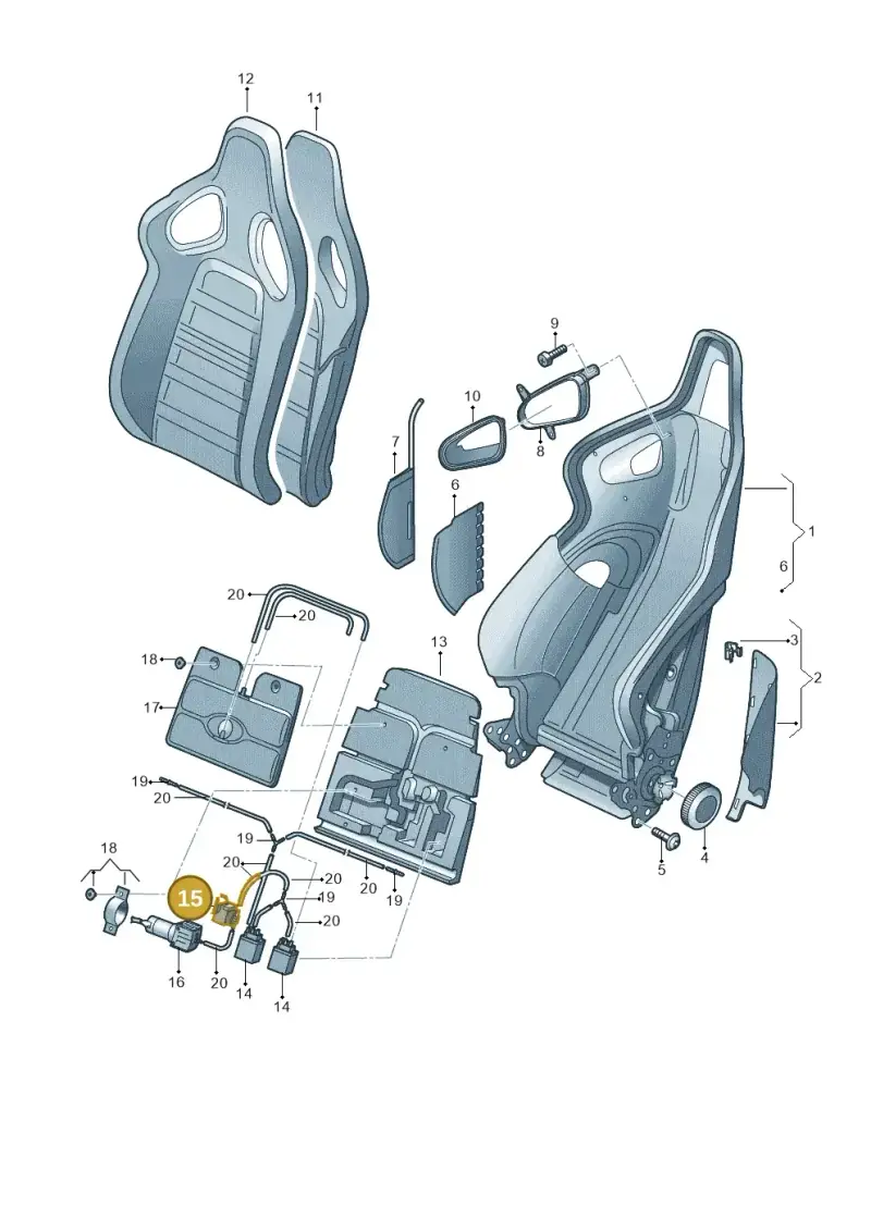 8E0959483 — Audi RS4 Av. qu. 4.2 (2012-2015) diagram 473881550, position 15