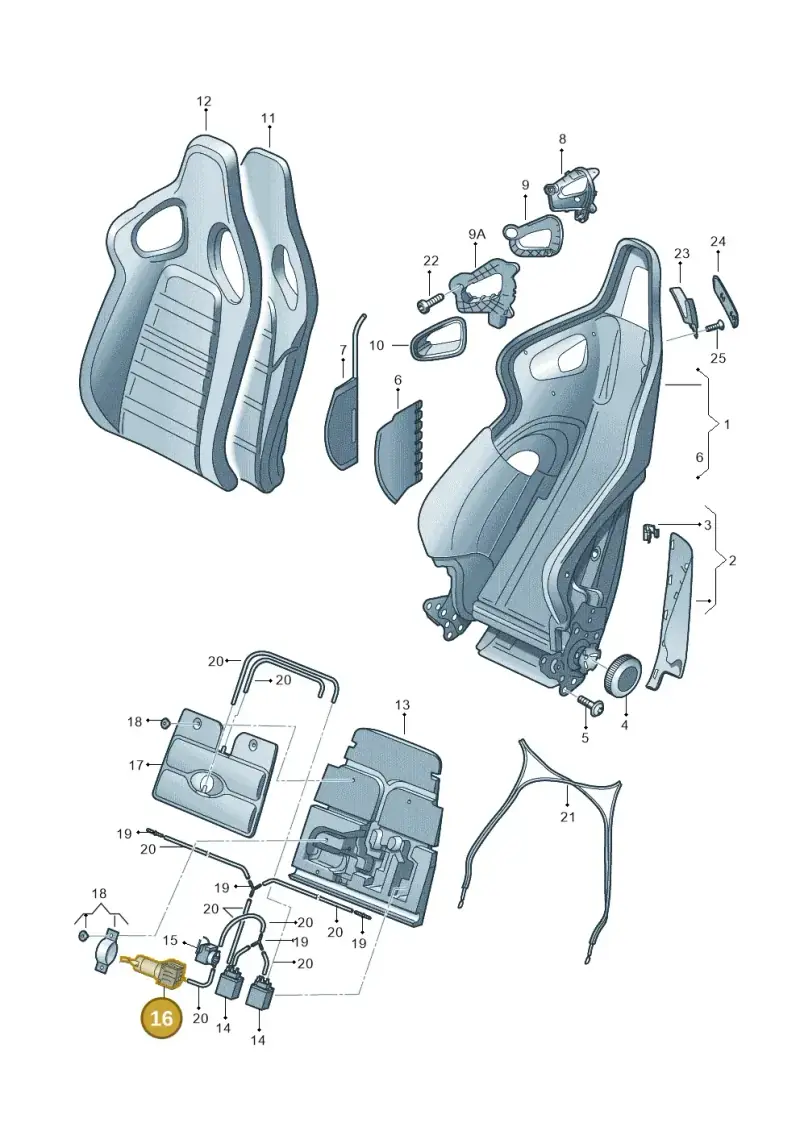 8E0959935 — Audi R8 qu. 5.2 (2012-2015) diagram 605881550, position 16
