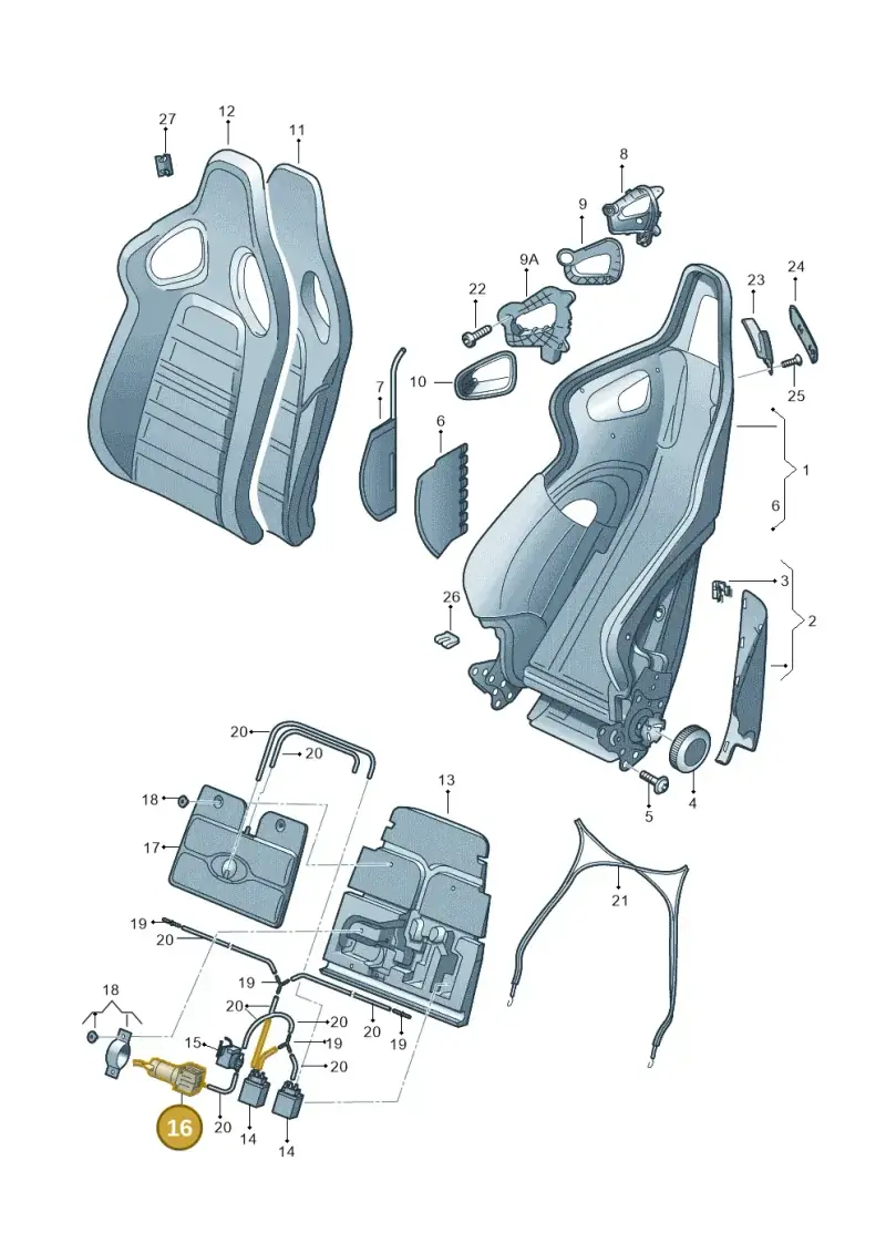 8E0959935 — Audi RS5 Cabrio (2012-2015) diagram 759881550, position 16