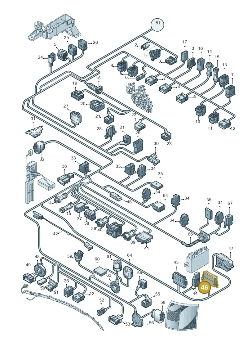 8E0971636 — Audi A4/S4/Av./qu. (2001-2004) diagram 249972810, position 46