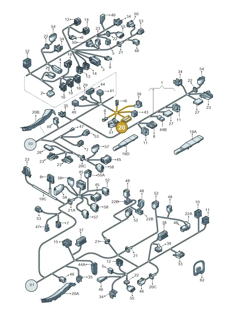 8E0971636 — Volkswagen Touareg                08> (2007-) diagram 274971830, position 20