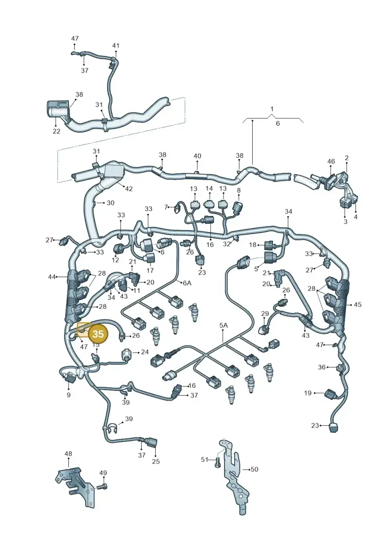 8E0971818 — Audi Q7 qu. 3.0 TDI (2009-2015) diagram 675971050, position 35
