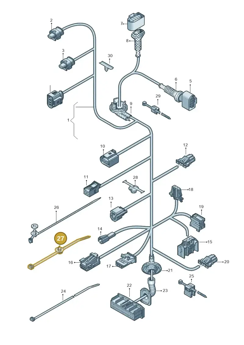8E0971818 — Audi A8L qu. 3.0 TDI (2013-2018) diagram 696972330, position 27