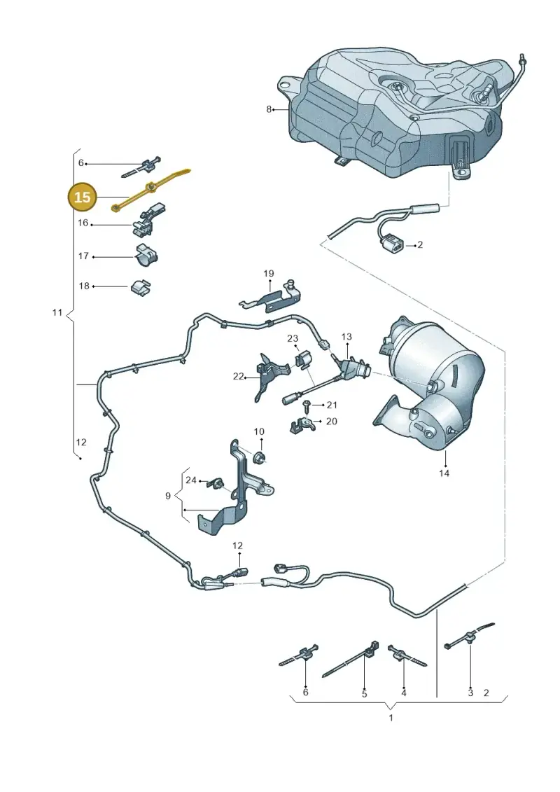 8E0971818A — Audi A7 Sportback (2014-2018) diagram 798201360, position 15