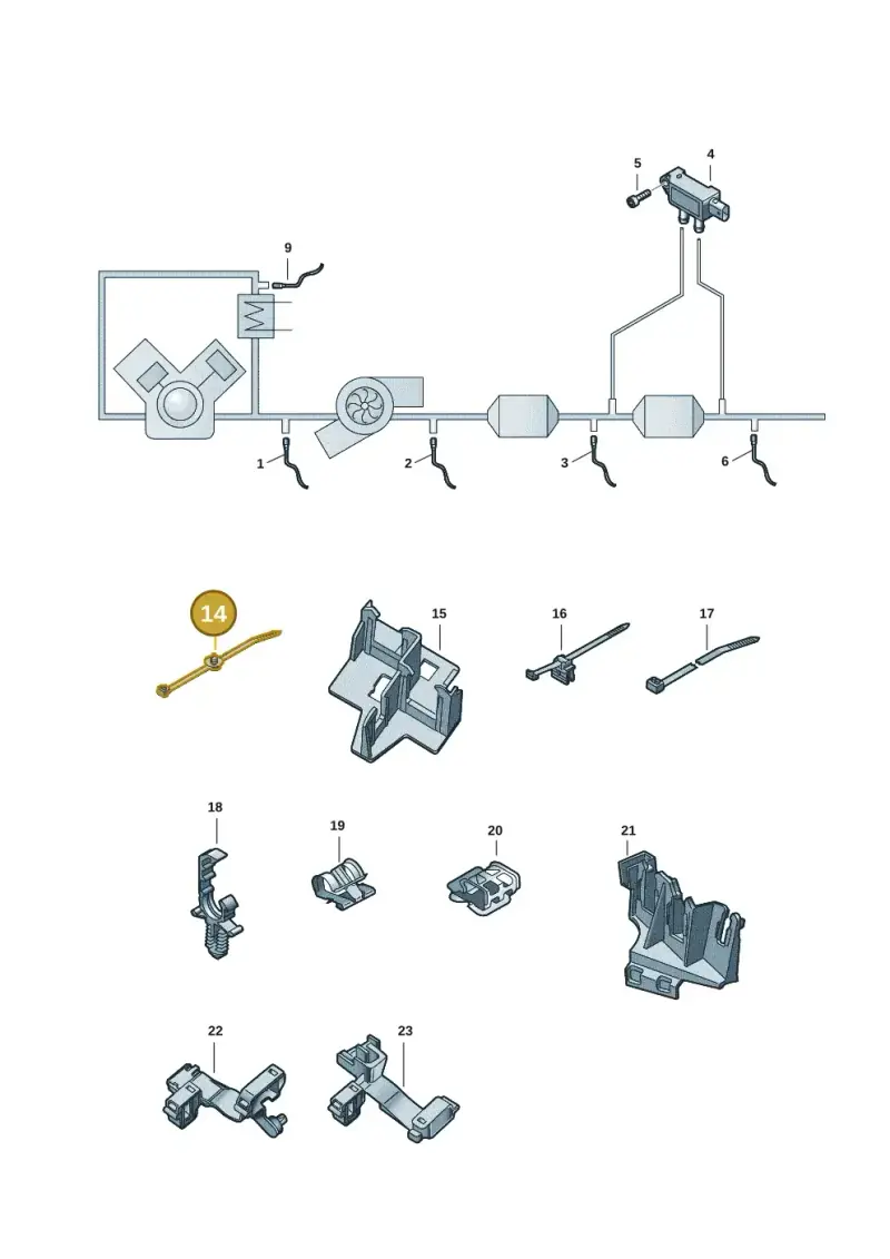 8E0971818B — Audi A6 2.0 (2018-) diagram 435906003, position 14
