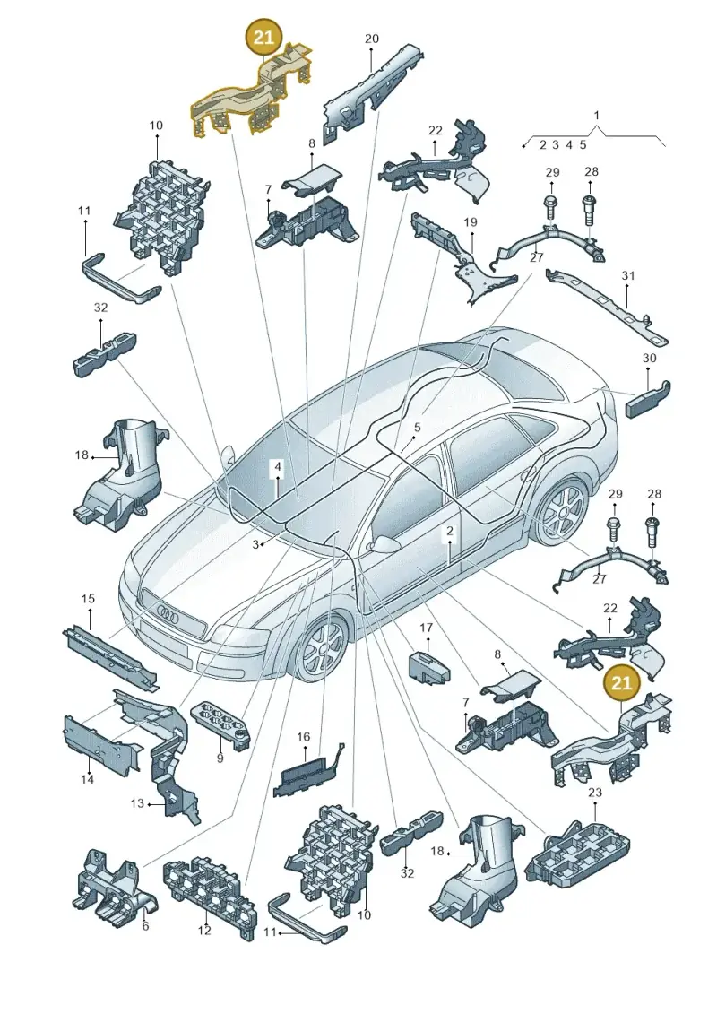 8E0971822B — Audi RS4 qu.           07> (2006-) diagram 249972800, position 21