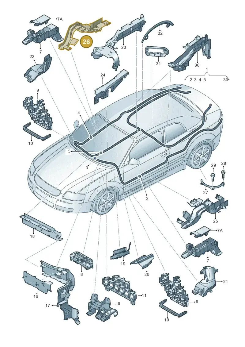 8E0971822B — Audi RS4 Cabrio qu.    08> (2007-) diagram 273972800, position 26