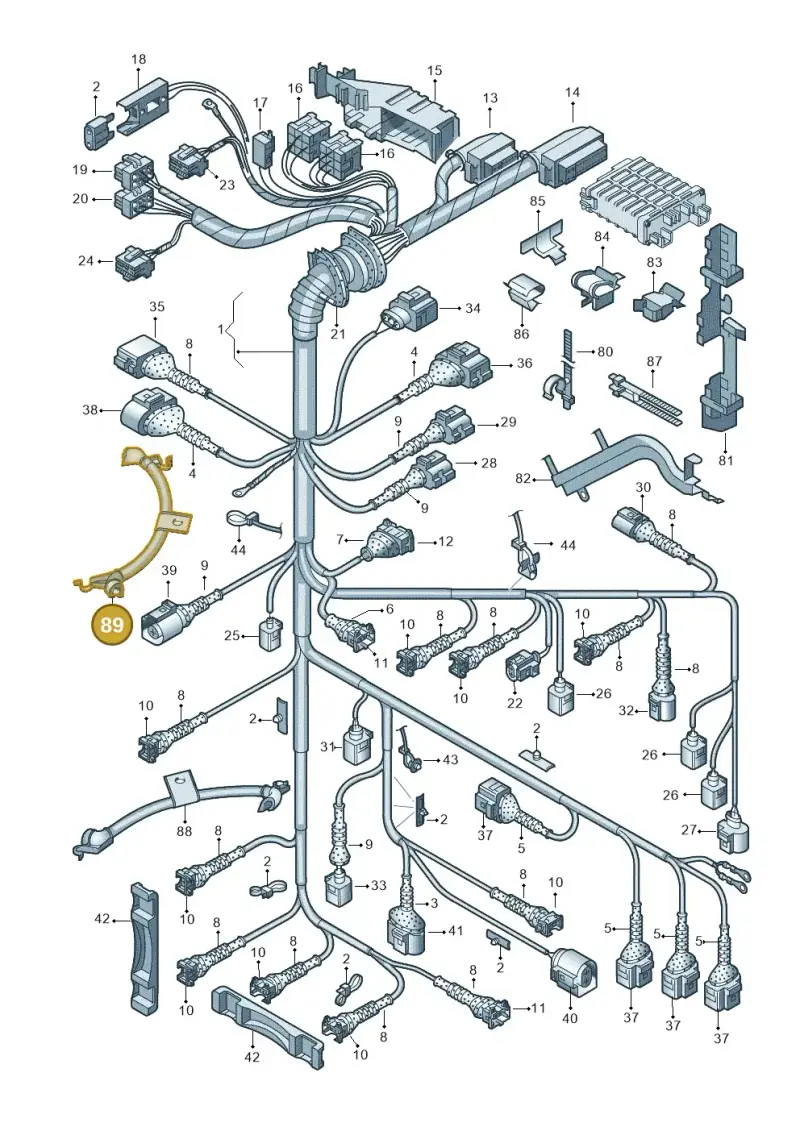 8E0971822E — Audi A4/AV./QU.    "CN"03>05 (2003-2005) diagram 249971180, position 89