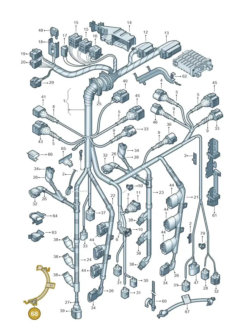 8E0971822E — Audi A4/AV./QU.    "CN"03>05 (2003-2005) diagram 249971300, position 68