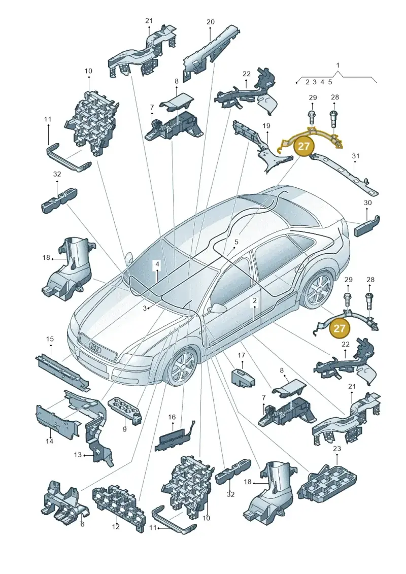 8E0971822E — Audi RS4 qu.           07> (2006-) diagram 249972800, position 27