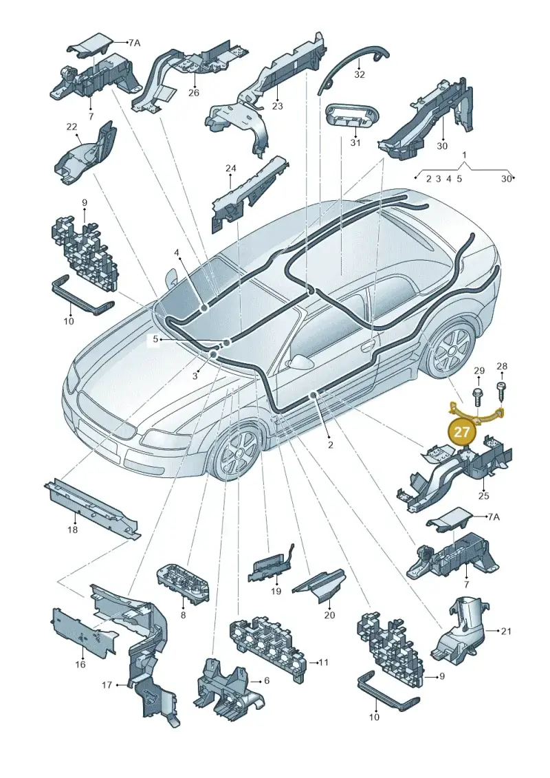 8E0971822E — Audi RS4 Cabrio qu.    08> (2007-) diagram 273972800, position 27