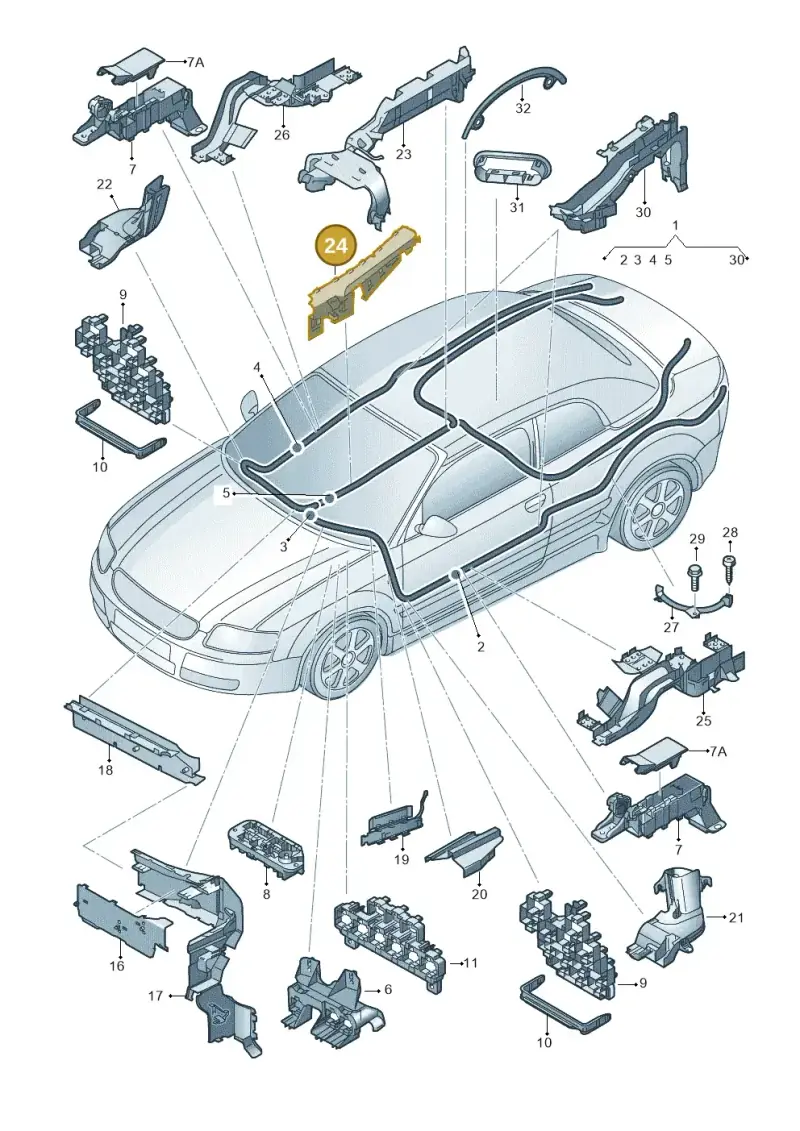 8E0971824AA — Audi RS4 Cabrio qu.    08> (2007-) diagram 273972800, position 24