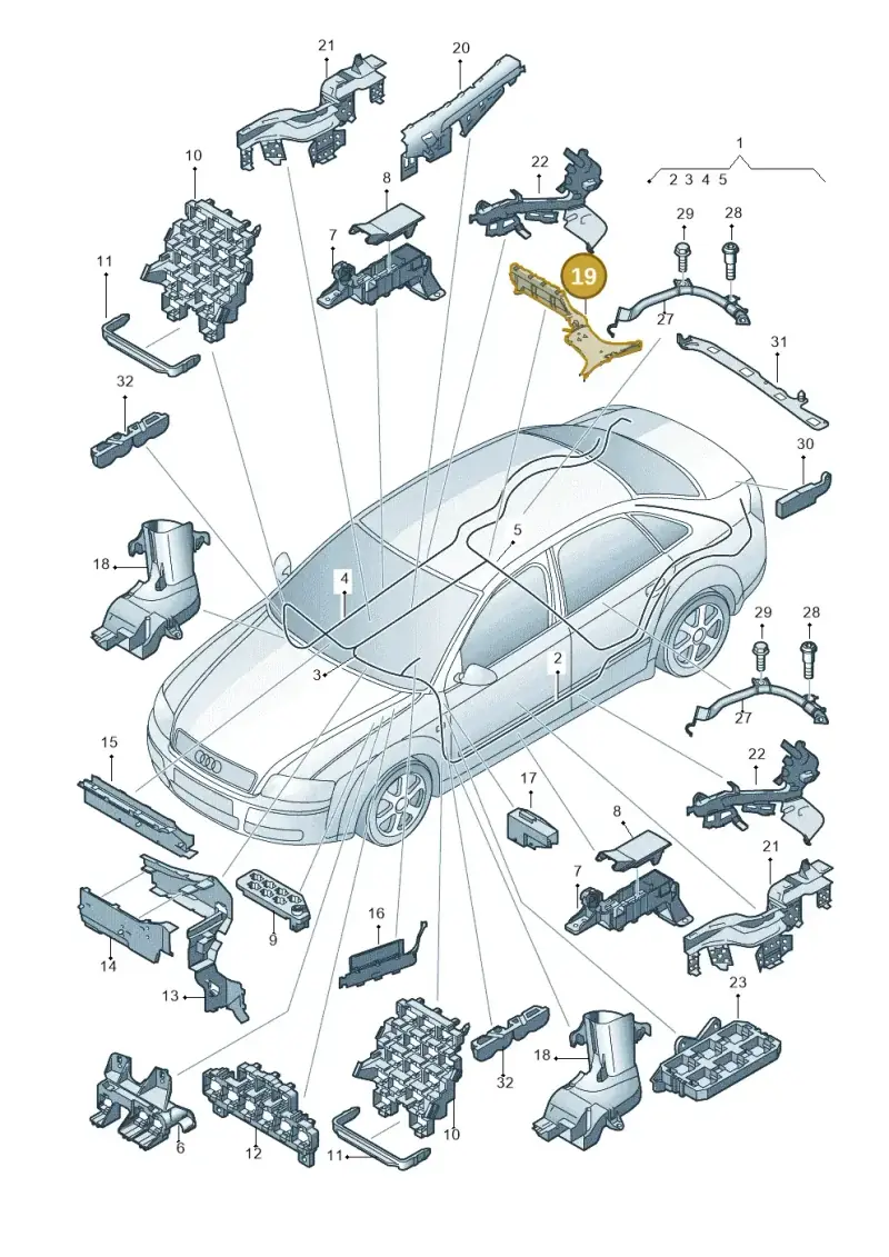 8E0971824AB — Audi RS4 qu.           07> (2006-) diagram 249972800, position 19