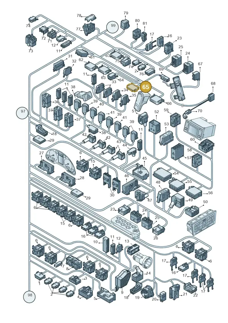 8E0971824P — Audi A4/AV./QU.    "CN"03>05 (2003-2005) diagram 249972820, position 65