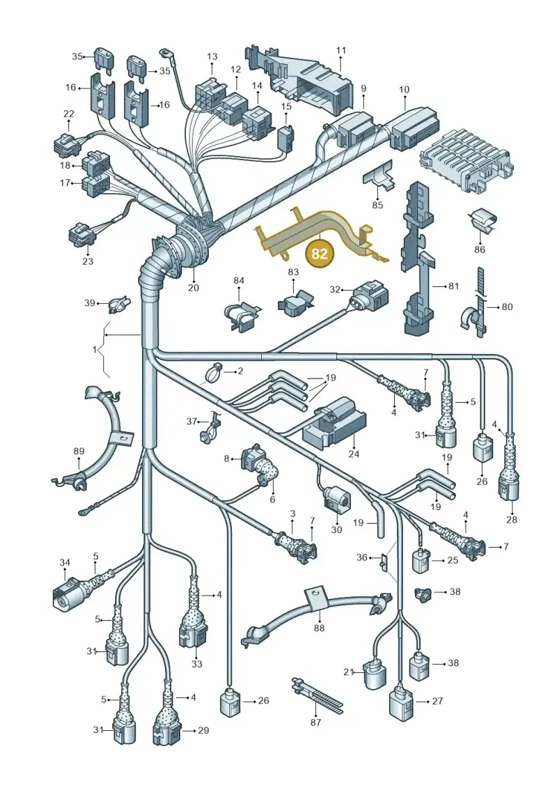 8E0971824Q — Audi A4/S4/Av./qu.     05> (2005-) diagram 249971350, position 82