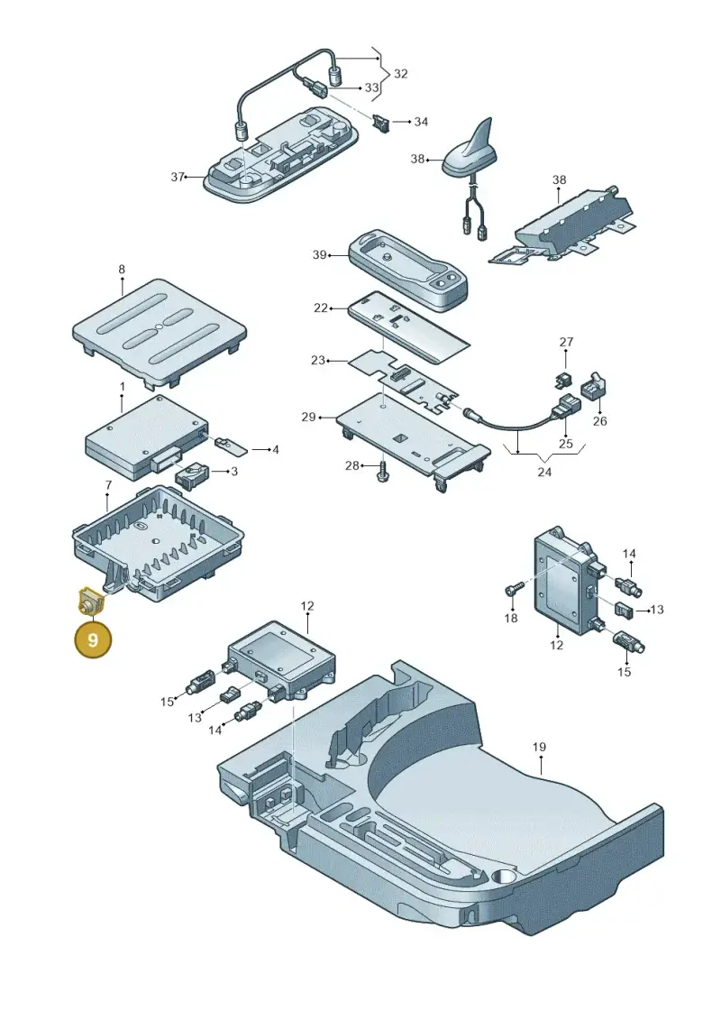 8E0971841C — Audi TTS Coupe 2.0 (2010-2014) diagram 609035550, position 9