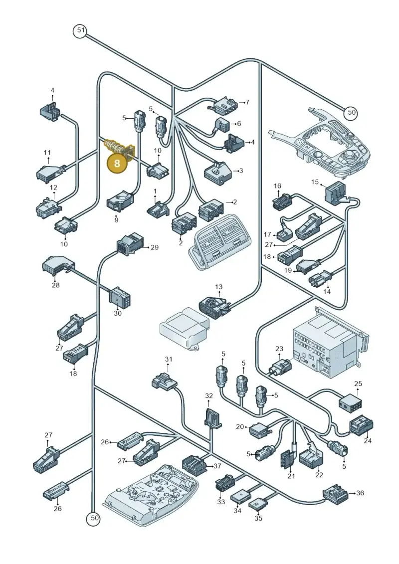 8E0971841C — Audi RS5 Coupe (2010-2015) diagram 620971840, position 8