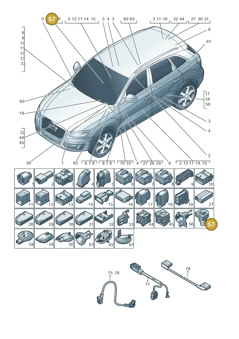 8E0971841C — Audi Q5 qu. 2.0 TDI (2012-2017) diagram 647971790, position 57